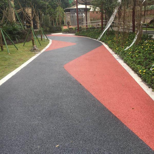 陕西彩色混凝土压膜地坪园路铺路方法